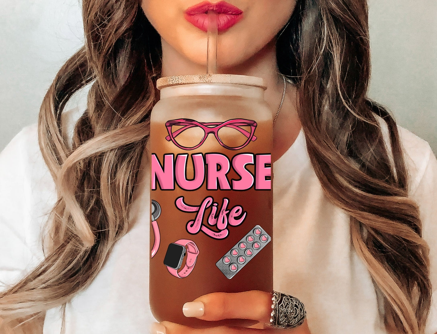 "Nurse Life" Glass Can